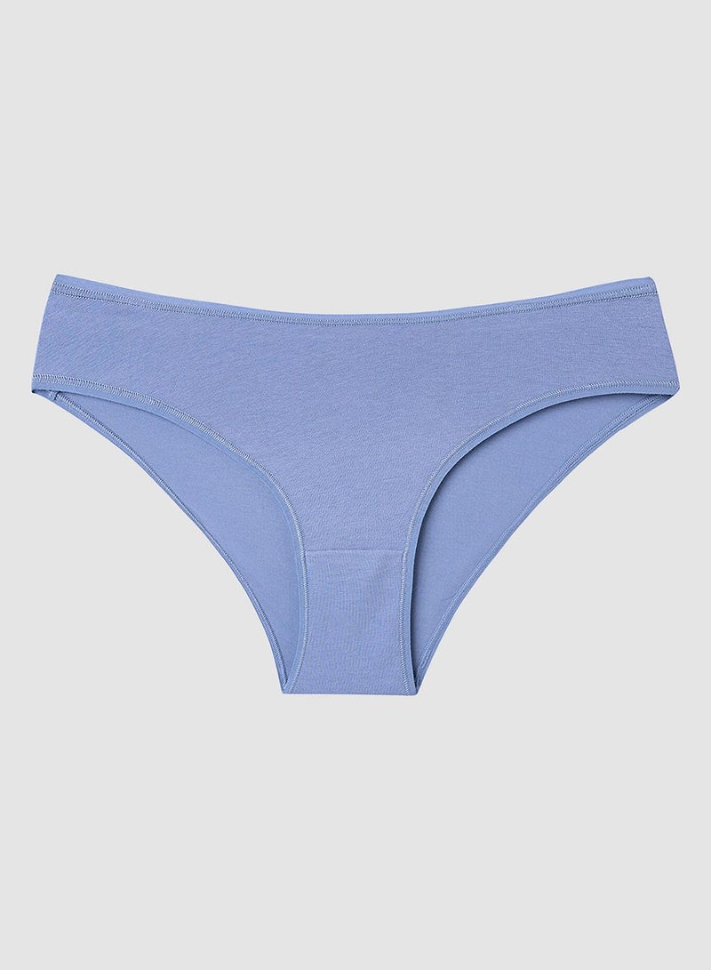 Penti Multicolour Blue Autumn Leaf Patterned Low Waist 3-pack Slip Panties Briefs - Image 3